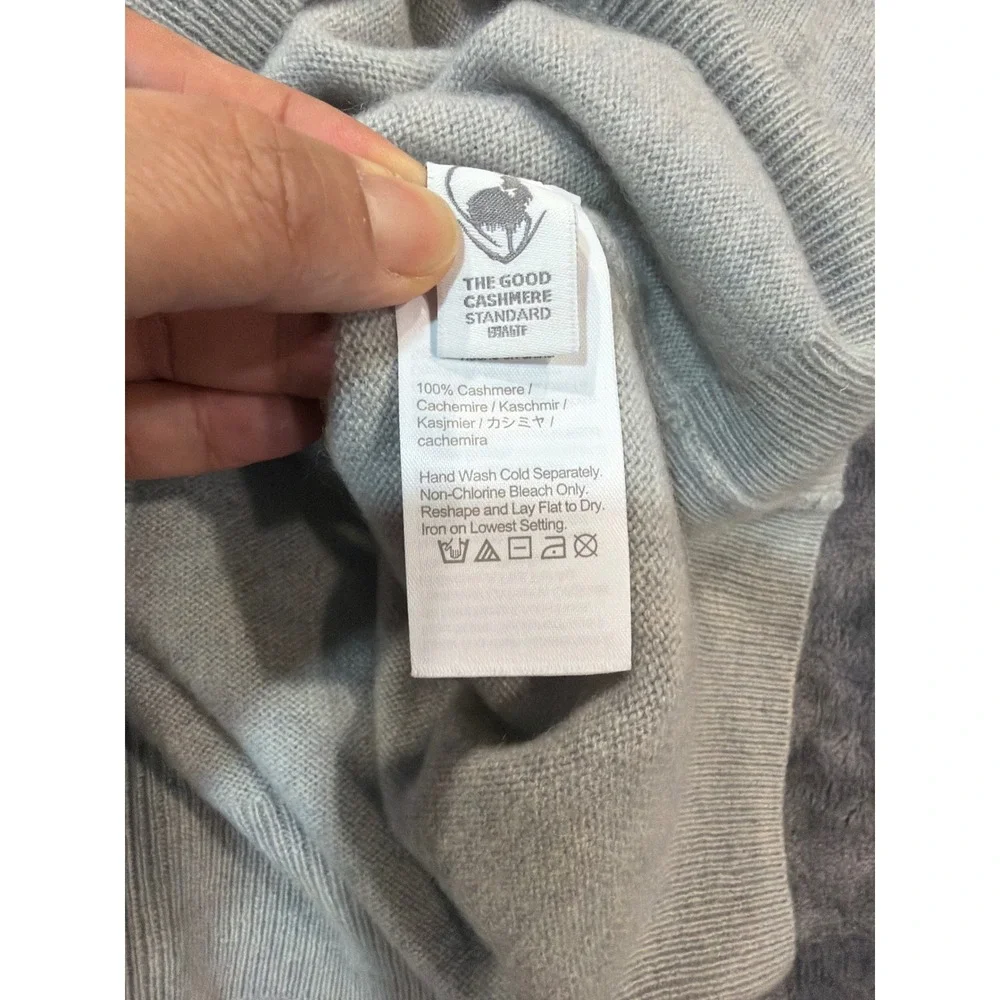 NWT J. Crew Cashmere Sweater Mens Light Grey Crewneck BE895 S